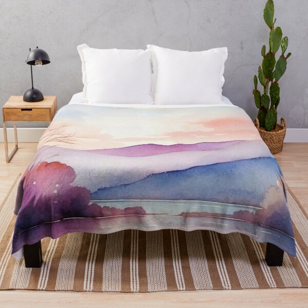 Item preview, pink soothing colors gradient landscape designed and sold by SassyArtistry.