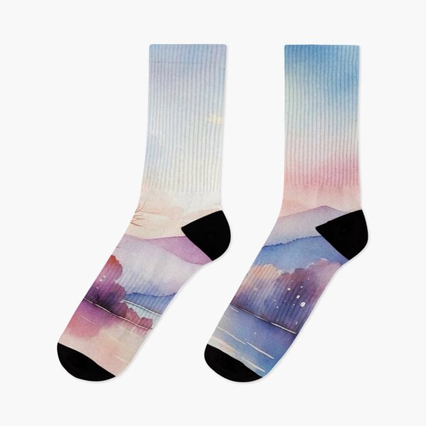Item preview, pink soothing colors gradient landscape designed and sold by SassyArtistry.