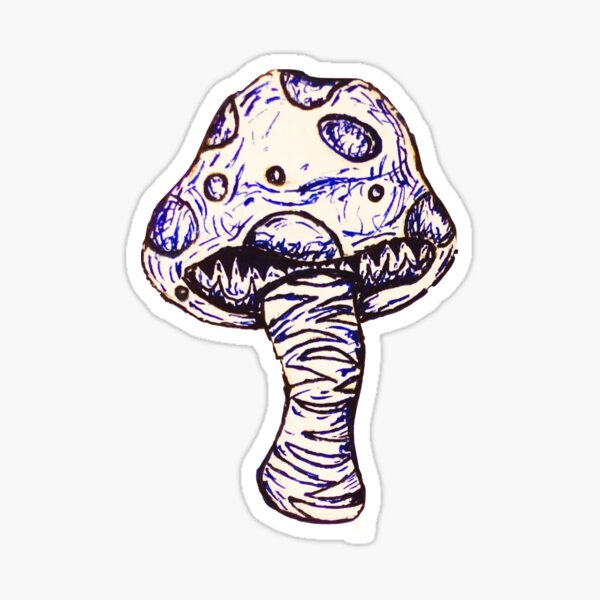 Mushroom Doodle Sticker