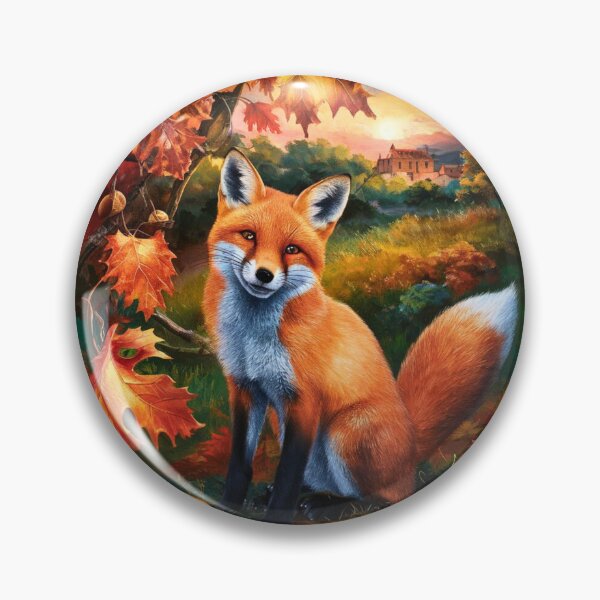 Item preview, Fox Portrait. Autumn fox, fall fox, floral fox, fox painting, Raphael style designed and sold by FoxVibes.