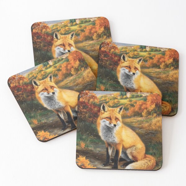Artikelvorschau, Fuchs-Portrait. Herbstfuchs, Herbstfuchs, Blumenfuchs, Fuchsmalerei, Raphael-Stil entworfen und verkauft von FoxVibes.