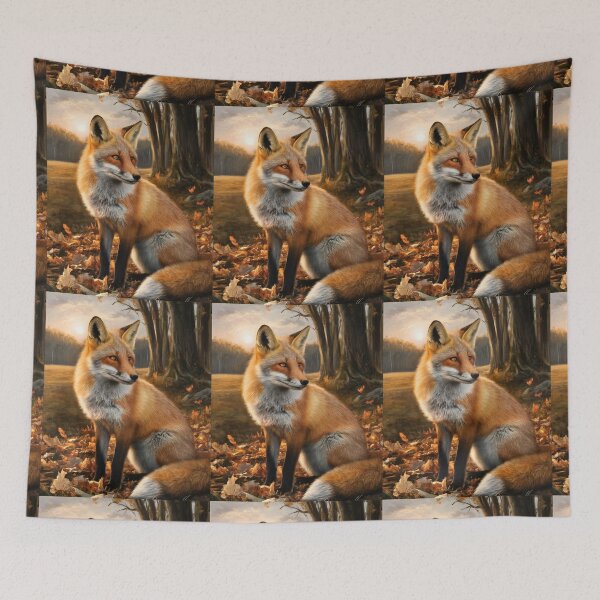 Artikelvorschau, Fuchs-Portrait. Herbstfuchs, Herbstfuchs, Blumenfuchs, Fuchsmalerei, Raphael-Stil entworfen und verkauft von FoxVibes.