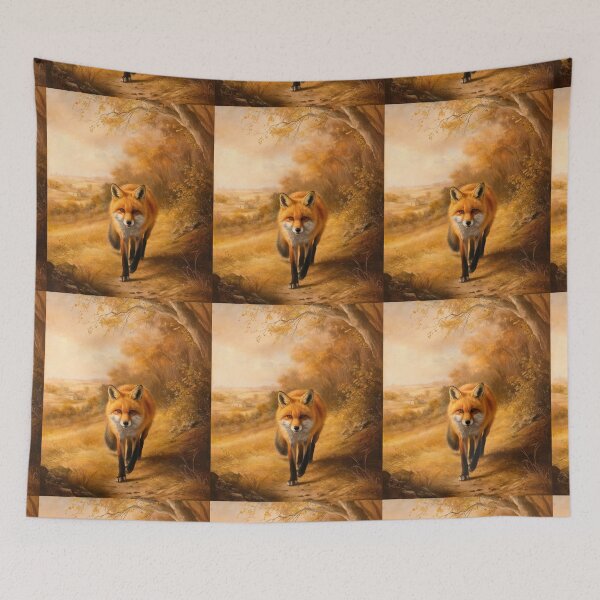 Item preview, Fox Portrait. Autumn fox, fall fox, floral fox, fox painting, Raphael style designed and sold by FoxVibes.