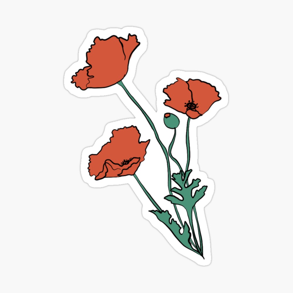 Poppy Flower Art Nouveau Poster By Foxandcrow Redbubble