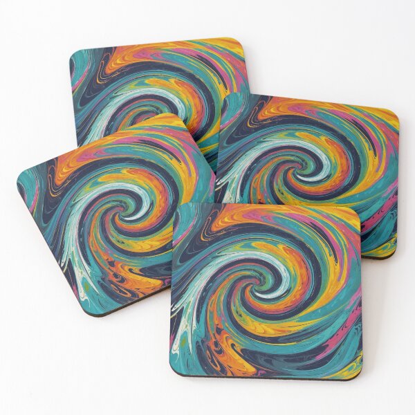 Item preview, Soothing Colors Swirl Blue Orange designed and sold by SassyArtistry.