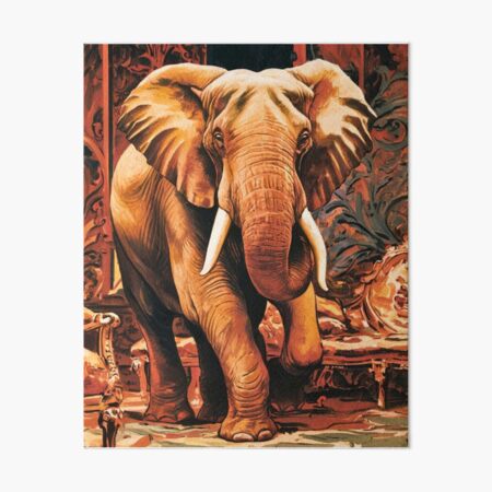Item preview, Elephant Portrait. Elephant painting, wild elephant, vintage elephant, Edgar Degas style designed and sold by ElephantVibes.