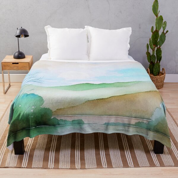 Item preview, green soothing colors gradient landscape designed and sold by SassyArtistry.