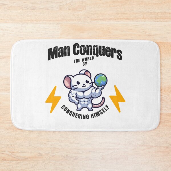 Item preview, man conquers the world by conquering himself Rat designed and sold by LemuellTrends.
