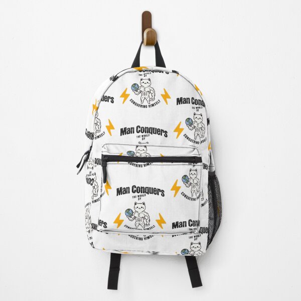 Item preview, man conquers the world by conquering himself Cat designed and sold by LemuellTrends.