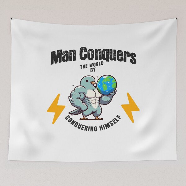 Item preview, man conquers the world by conquering himself Dove designed and sold by LemuellTrends.