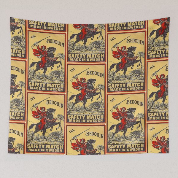 Item preview,  Sweden  vintage style printing old matches match holder | The Bedouin Vintage Matchbox designed and sold by TeeARTHY.