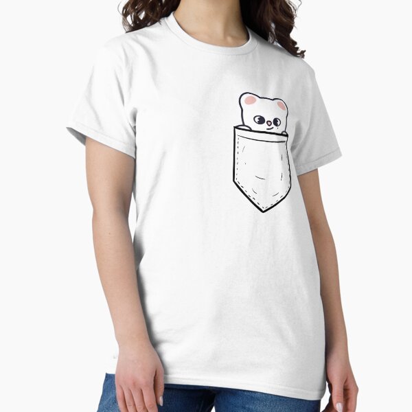 Straykids Kpop Hyunjin Jiniret Pocket T-Shirts for Sale