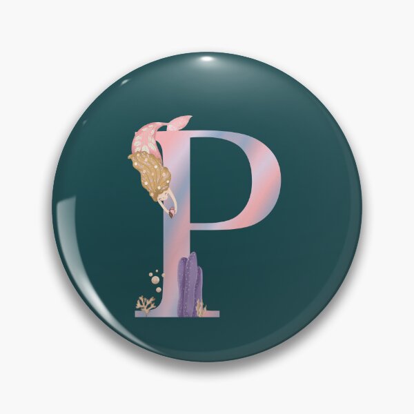 Item preview, Mermaid inspired Letter p designed and sold by pinkyfish1010.