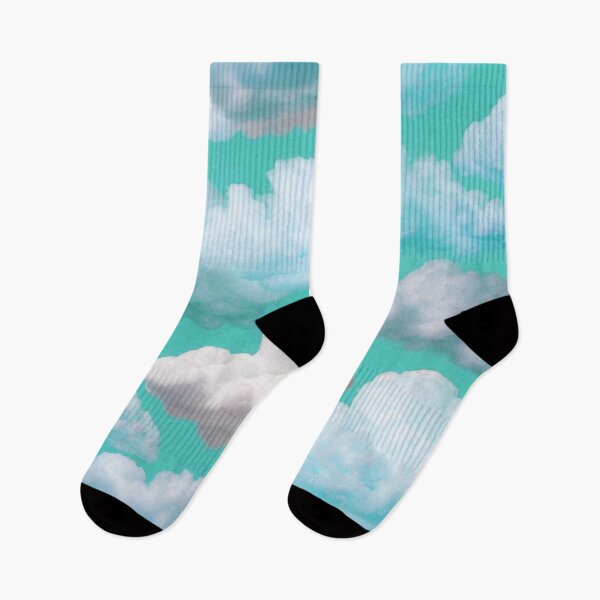 Item preview, Vibrant Dreamy Pastel Teal Turquoise Cotton Clouds Sky designed and sold by SassyArtistry.