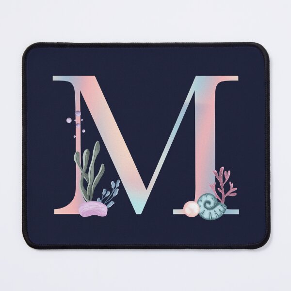 Item preview, Ocean inspired pink M letter designed and sold by pinkyfish1010.