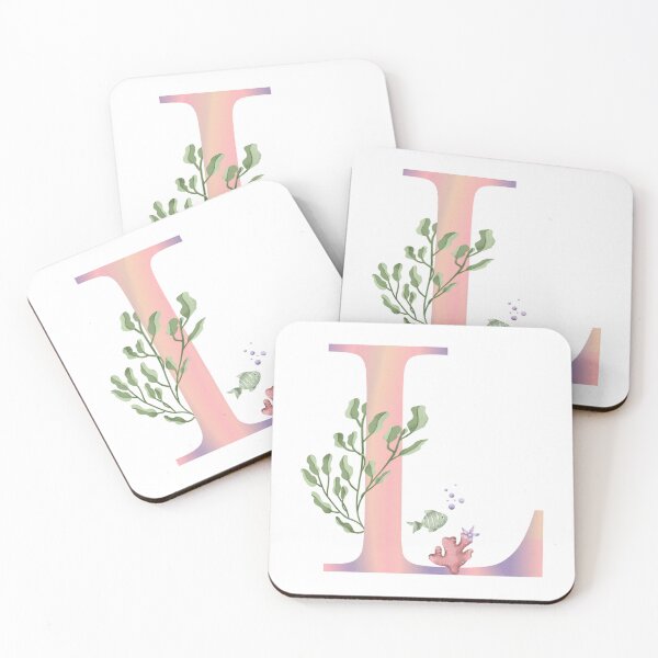 Item preview, Letter L pink ocean designed and sold by pinkyfish1010.