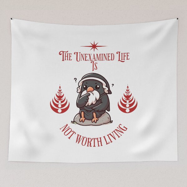 Item preview, unexamined life is not worth living Crow designed and sold by LemuellTrends.