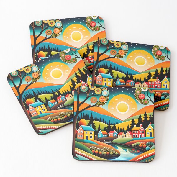 Item preview, My Small Town and Its Enchanted Forest - Naive Art designed and sold by Second Draft Visuals.