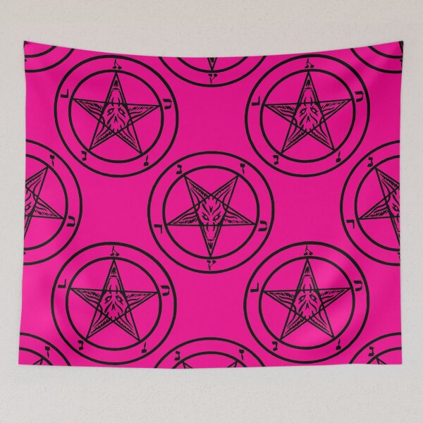 Item preview, pink baphomet pentagram halloween designed and sold by Gossip Rag.