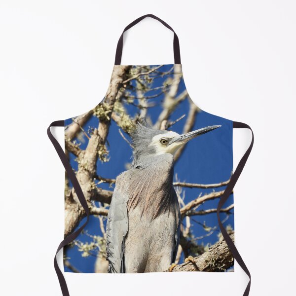 Item preview, White faced heron bad hair day designed and sold by Mark Grimsley.
