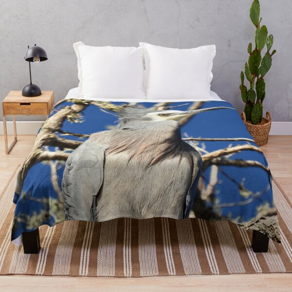 Item preview, White faced heron bad hair day designed and sold by Mark Grimsley.