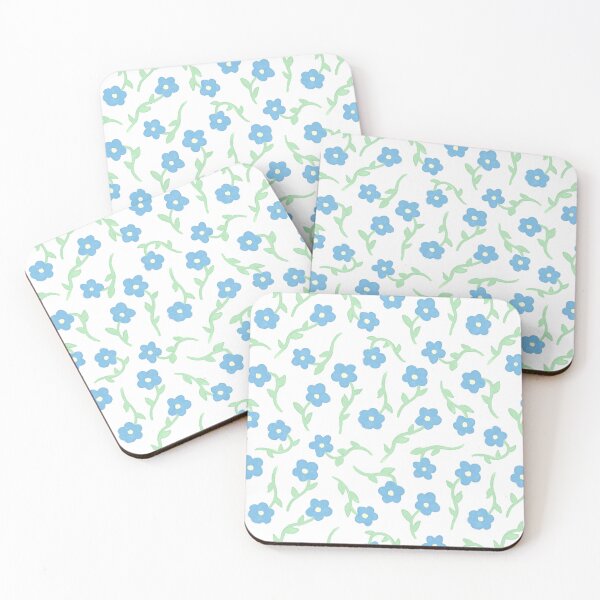 Item preview, Vintage Blue Flowers designed and sold by Julie Erin Designs.