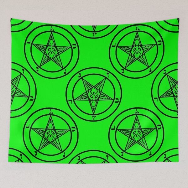 Item preview, green baphomet pentagram halloween designed and sold by Gossip Rag.
