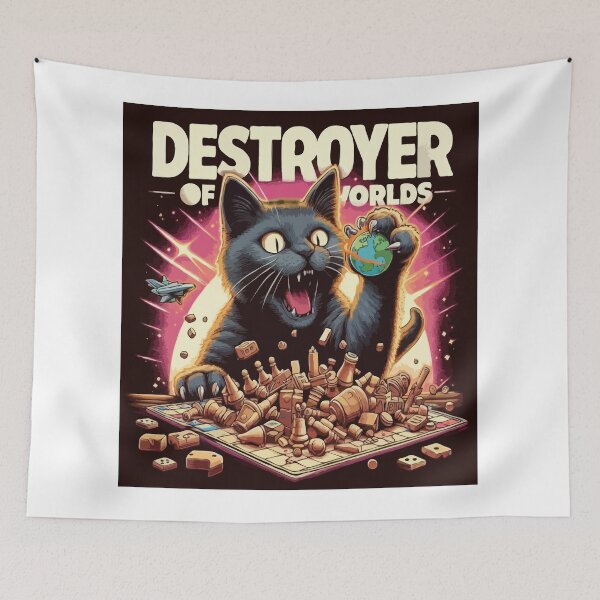 Item preview, Black Cat Destroyer of Worlds designed and sold by slumknightsllc.