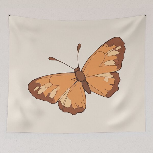 Item preview, Exquisite Brown and Orange Hand-Painted Butterfly designed and sold by Atlantico54.