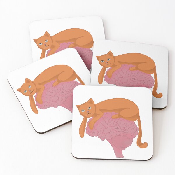 Item preview, Orange cat on the brain designed and sold by Hunnyabee.