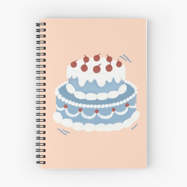 Item preview, Blue 2 Tier Cake Illustration designed and sold by SageKimIllust.