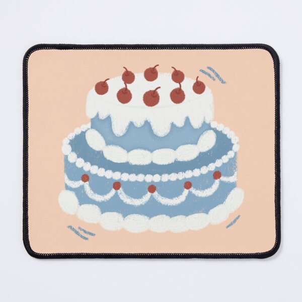 Item preview, Blue 2 Tier Cake Illustration designed and sold by SageKimIllust.