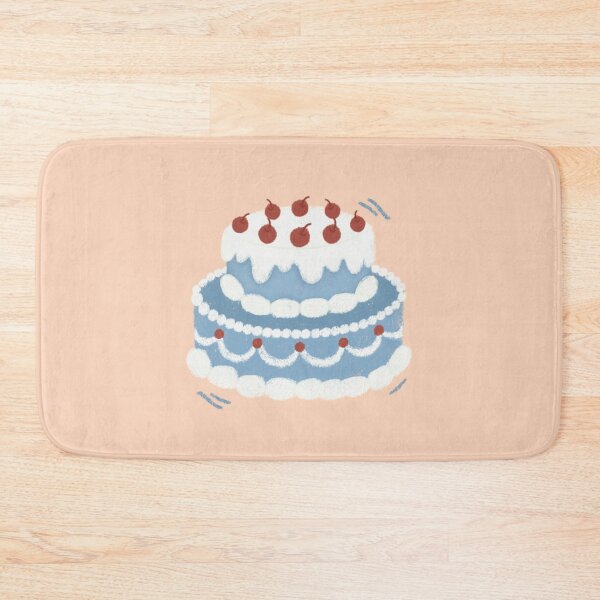 Item preview, Blue 2 Tier Cake Illustration designed and sold by SageKimIllust.