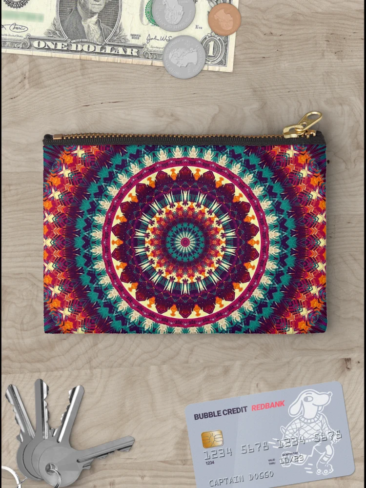 Thumbnail 3 of 4, Zipper Pouch, Mandala 81 designed and sold by Mandala Of Life.