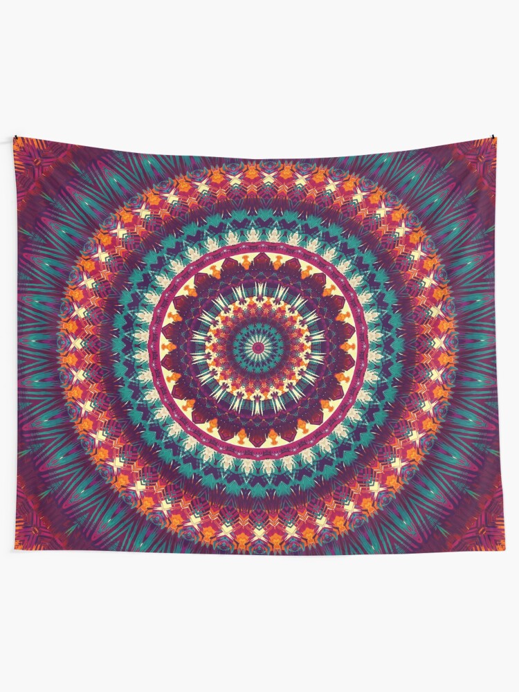 Alternate view of Mandala 81 Tapestry