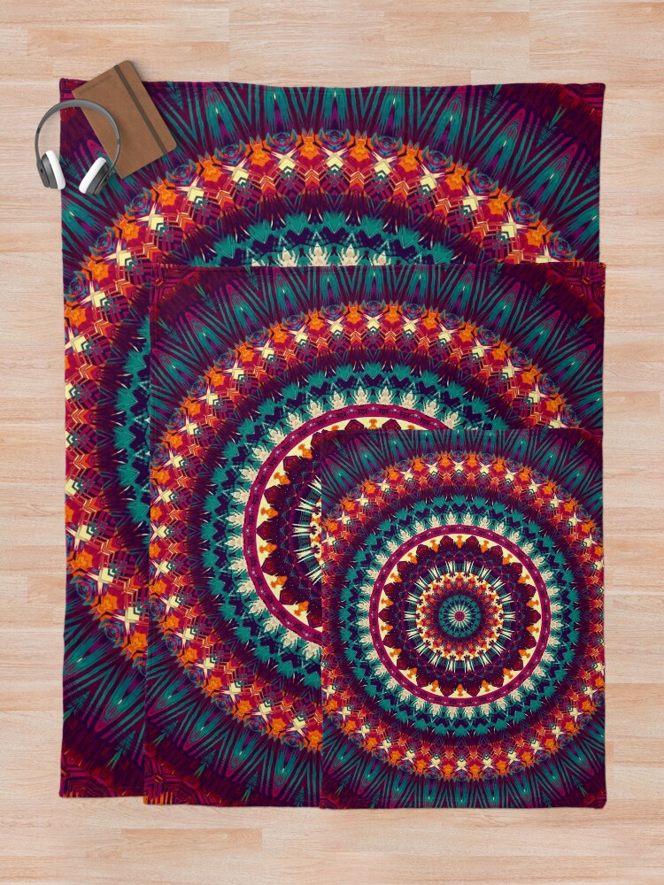 Alternate view of Mandala 81 Throw Blanket
