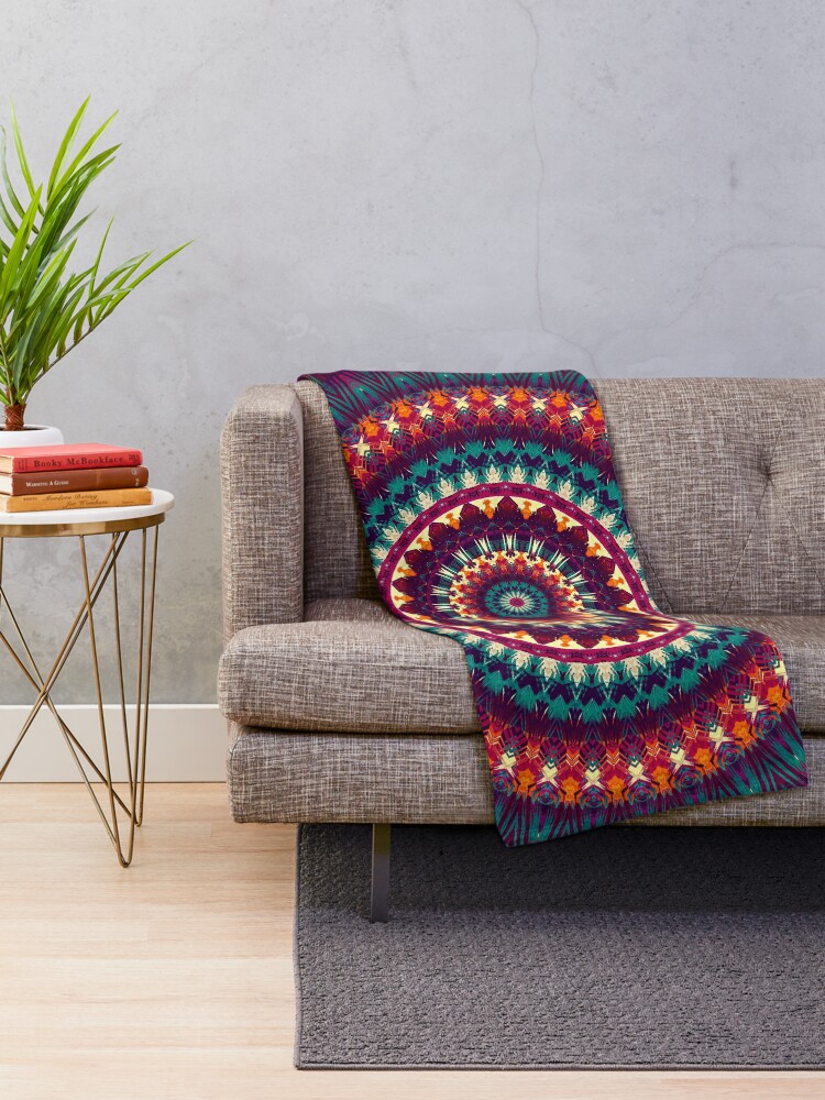 Alternate view of Mandala 81 Throw Blanket