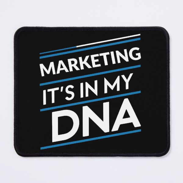 Vista previa del artículo con la obra «El marketing está en mi ADN.», diseñado y vendido por greenbluearts.