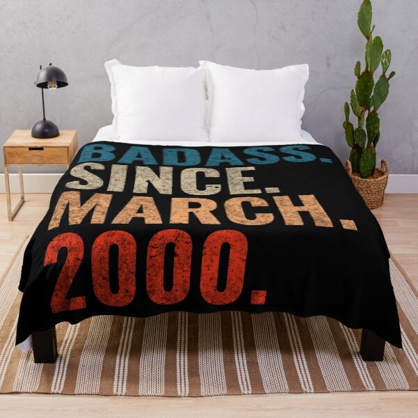 Item preview, Badass since March 2000 Vintage 2000 March birthday gift designed and sold by Teelogic.