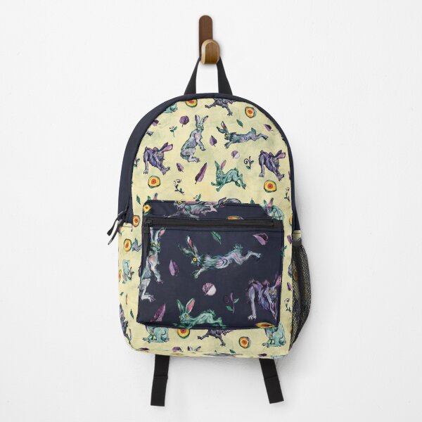 Midnight Hare Magic in yellow and purple Backpack