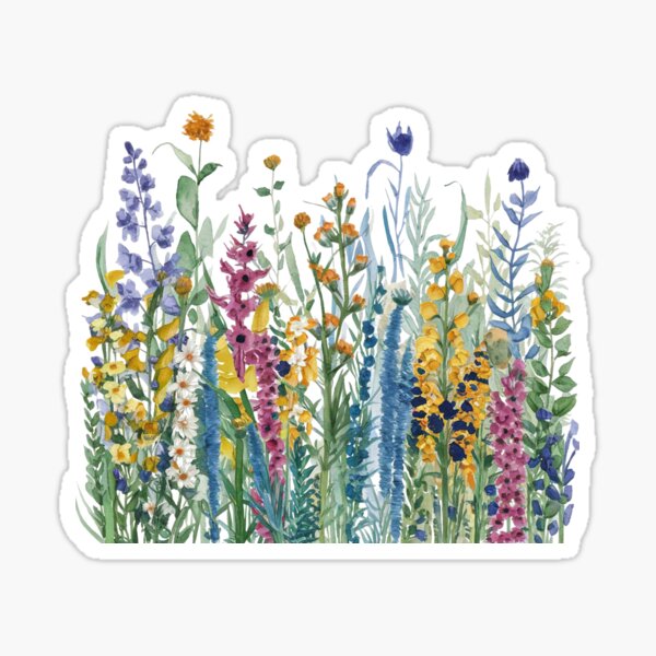 Item preview, Colorful Wildflowers, Botanicals, Floral designed and sold by MyLittleOwl.