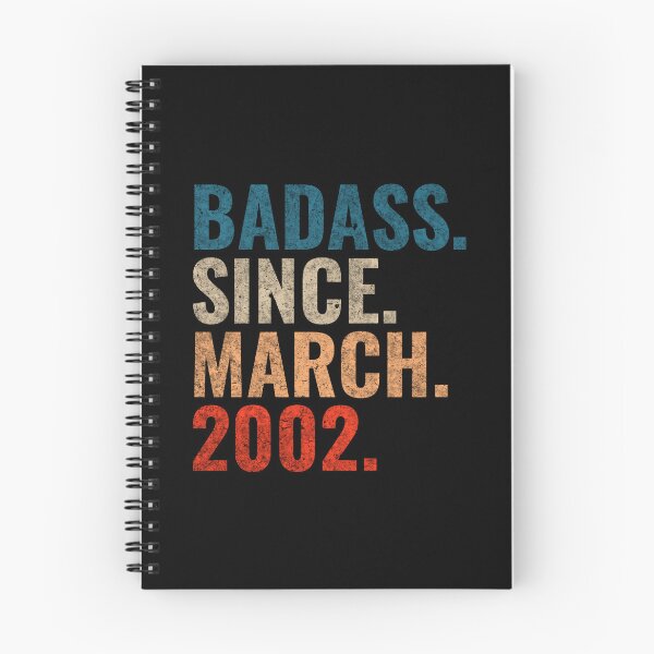 Item preview, Badass since March 2002 Vintage 2002 March birthday gift designed and sold by Teelogic.