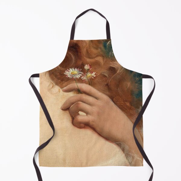 Item preview, Young Woman with Daisies, French Pre-Raphaelite painting designed and sold by Glimmersmith.