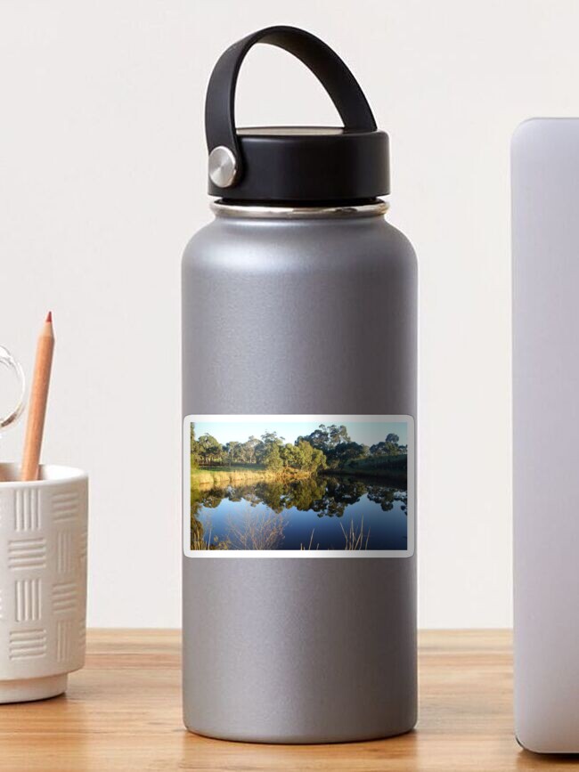 Thumbnail 1 of 3, Sticker, The Big Dam at Magpie Springs by Adelaide Artist Avril Thomas designed and sold by MagpieSprings.