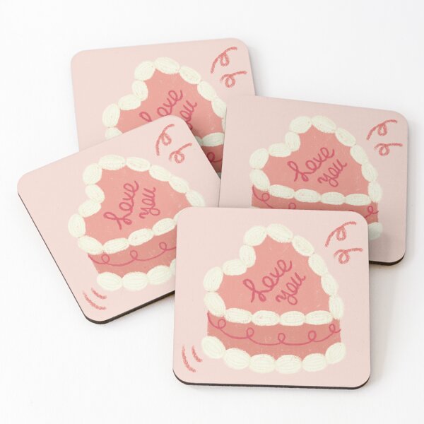 Item preview, "Love You" Heart Cake Illustration designed and sold by SageKimIllust.