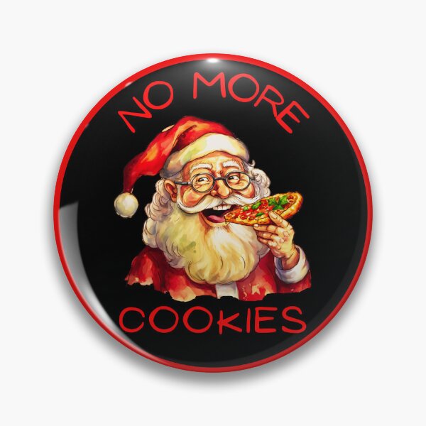 Item preview, Santa eating pizza, "No more cookies" designed and sold by Sch1Stickers.