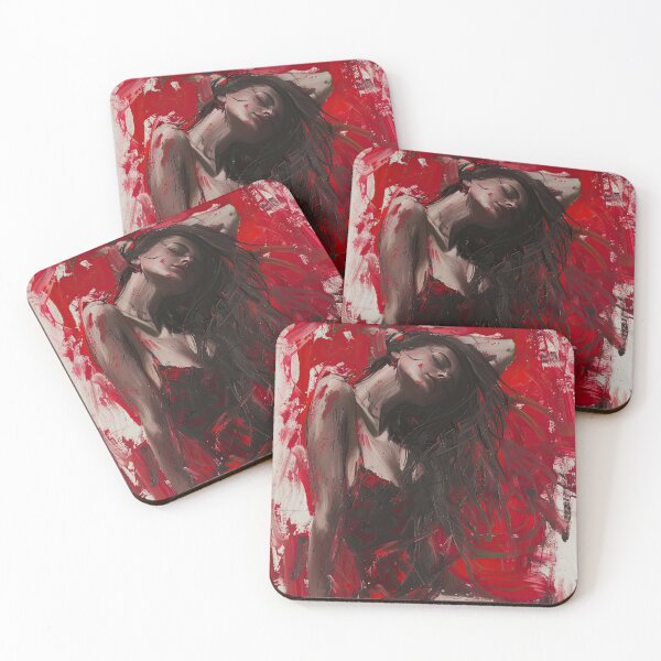 Item preview, Red Elegance: Gorgeous Woman in Red Dress designed and sold by krishutd.