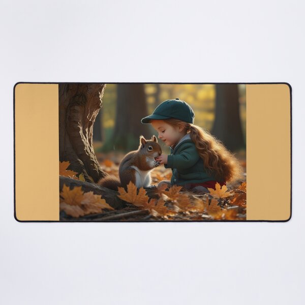 Item preview, Little girl and forest squirrel Canada designed and sold by Astralia.