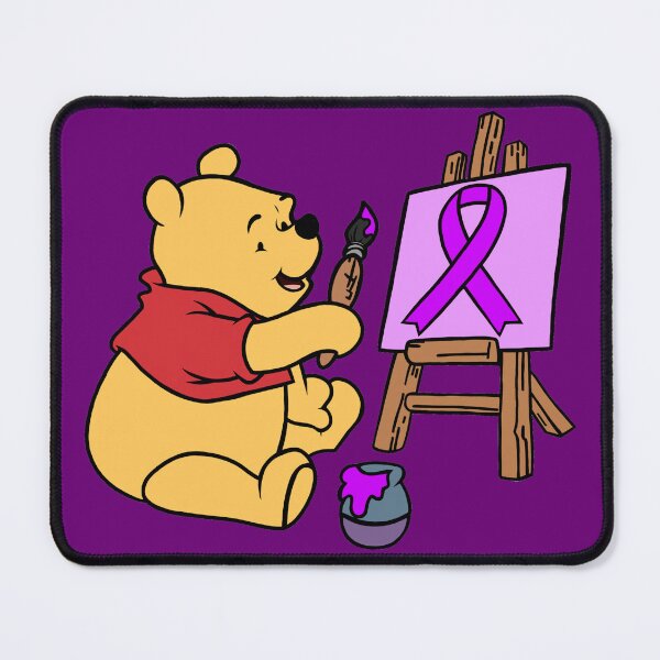 Item preview, Yellow Bear Painting an Awareness Ribbon (Purple) designed and sold by CaitlynConnor.