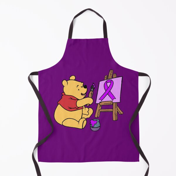 Item preview, Yellow Bear Painting an Awareness Ribbon (Purple) designed and sold by CaitlynConnor.